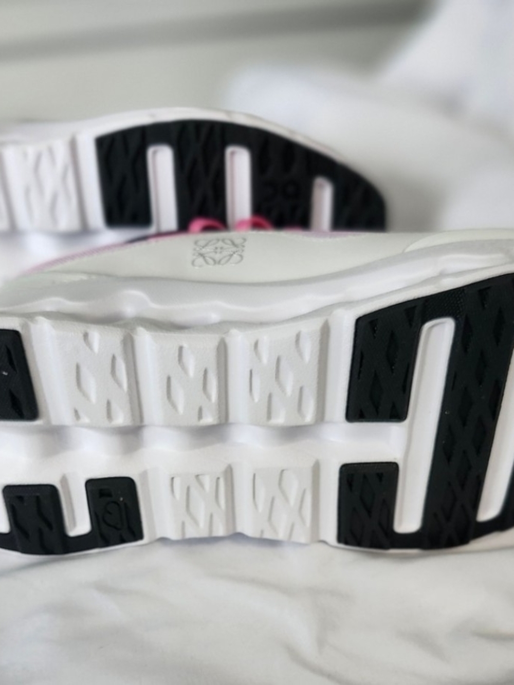 Loewe Pink, White and Black Chunky Platform Sneakers - Picture 9 of 14